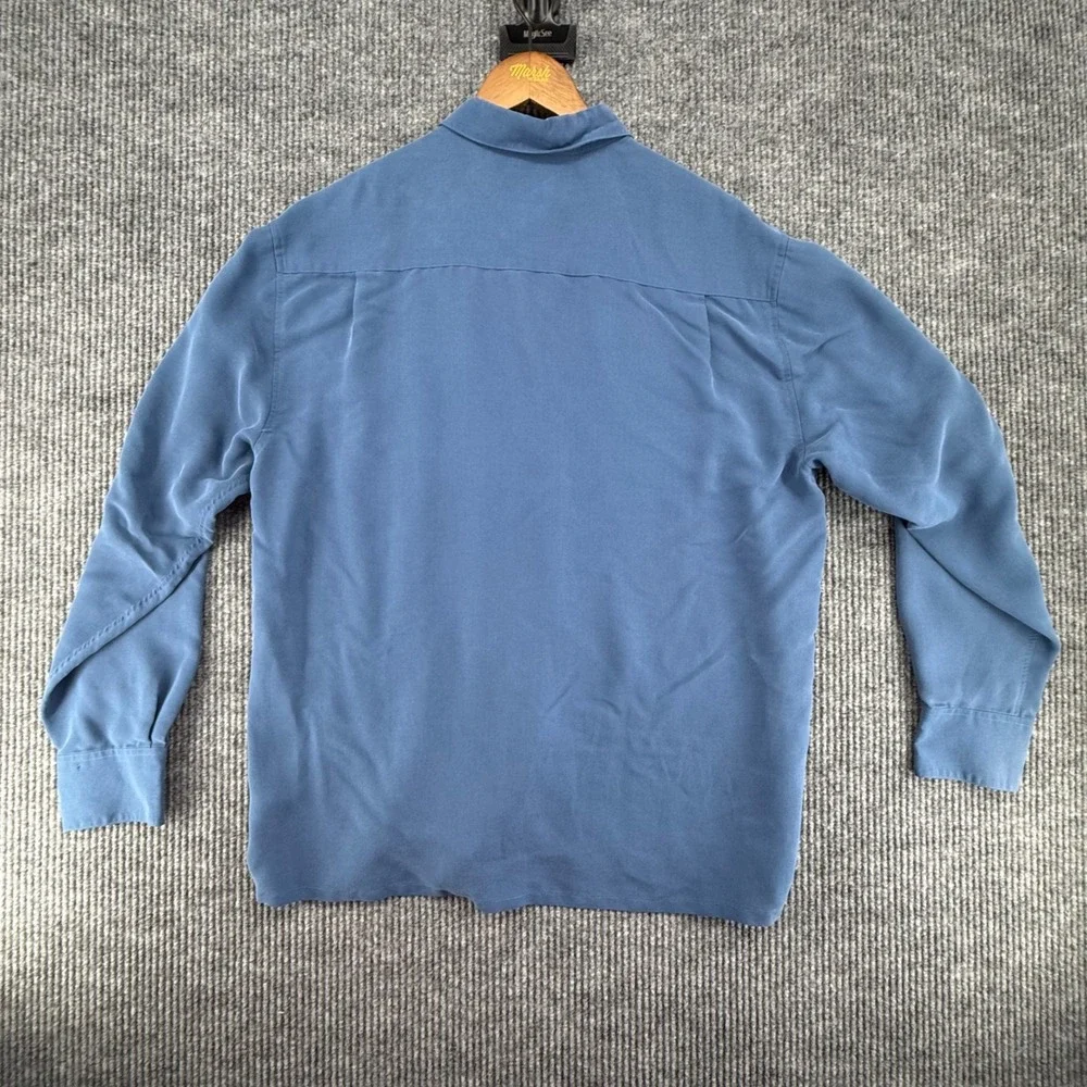 Axis Button Down Shirt Mens Large‎ Blue Excellent Long Sleeve Solid Pocket
